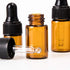50 Pack, 3ml Amber Glass Dropper Vial for Essential Oils, Empty Glass Eye Dropper Bottle with Black Screw Cap