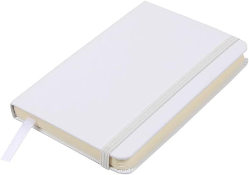 JAM Paper Hardcover Notebook, Small Journal, 3 1/2" x 5 1/2", White, 100 Lined Sheets, Sold Individually