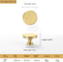 SANCHAKOU Closet 2Pcs Pulls Brass Cabinet Door Bedside Table Handle Drawer Wardrobe Cabinet Handle Round Copper Color
