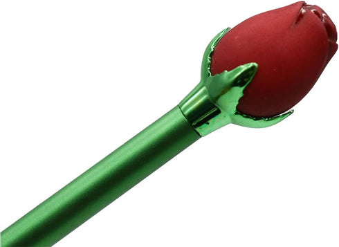 Maydahui 24PCS Colorful Rose Flower Ballpoint Pens Novelty Floral Retractable Metal Pens 4 Colors Black Ink for Office