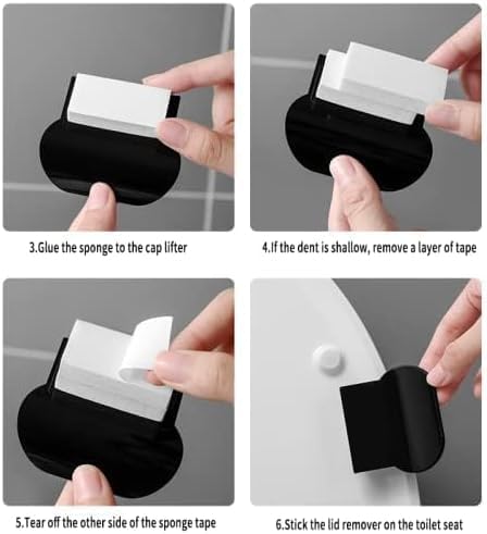 Toilet Lid Lifter - Toilet Seat Handle Lifter to Avoid Touching Toilet Cover (2, White)