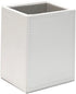 UnionBasic Square Pen Holder, White Leather Pencil Cup, Desktop Caddy Stationery Organizer