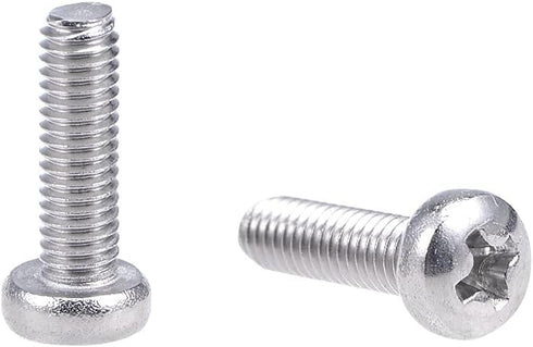 uxcell M3x10mm Machine Screws Pan Phillips Cross Head Screw, 304 Stainless Steel Fasteners, 100Pcs