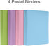 Oxford Cardinal 3 Ring Binders, 1.5 Inch Round Rings, Holds 350 Sheets, ClearVue Presentation View, 4 Pack