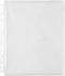 JAM PAPER Plastic 3 Hole Punch Binder Envelopes with Hook & Loop Closure - Clear - 12/Pack, 9 1/2 x 11 1/2