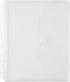 JAM PAPER Plastic 3 Hole Punch Binder Envelopes with Hook & Loop Closure - Clear - 12/Pack, 9 1/2 x 11 1/2