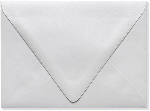LUXPaper A6 Contour Flap Invitation Envelopes | 4 3/4" x 6 1/2" | Crystal Metallic | 80lb. Text | 50 Qty