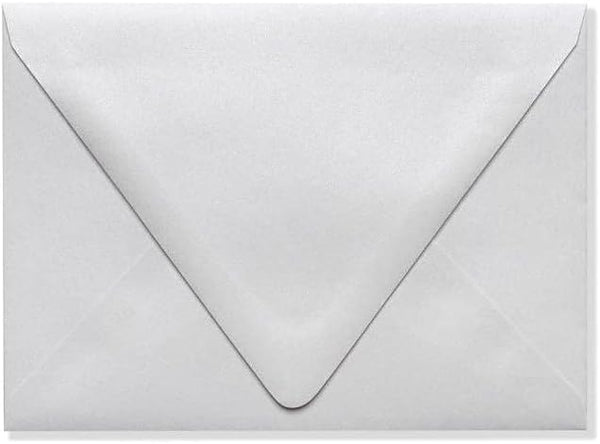 LUXPaper A6 Contour Flap Invitation Envelopes | 4 3/4" x 6 1/2" | Crystal Metallic | 80lb. Text | 50 Qty