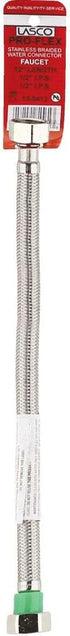 LASCO 10-0413 1/2-Inch Female Iron Pipe Flex Stainless Steel Braided Water Supply