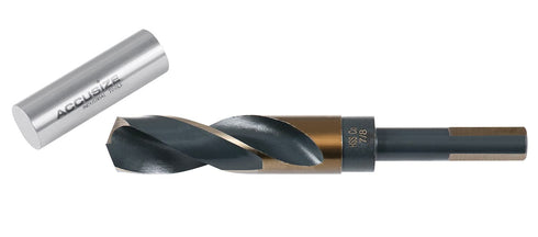Accusize Industrial Tools 7/8'' ANSI M35 Drill, 1/2'' Shank, 135 Degree Split Point, Model 0412-0078