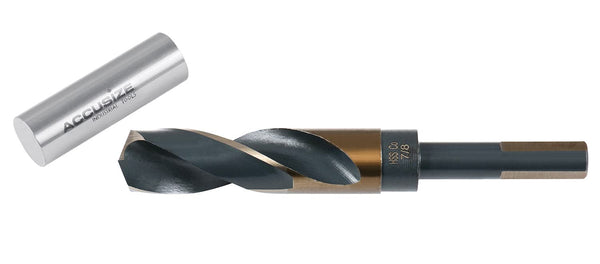 Accusize Industrial Tools 7/8'' ANSI M35 Drill, 1/2'' Shank, 135 Degree Split Point, Model 0412-0078
