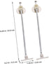 2Pcs Artibetter Heavy Duty Cabinet Hinges with Lid Support Rods for Flap Doors Versatile Iron Drop Leaf Supports