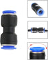 Straight Push Connectors Kit, 50 Pcs Quick Release Plastic Push to Connect Fittings for 4/6/8/10/12 mm Air Line Tubes