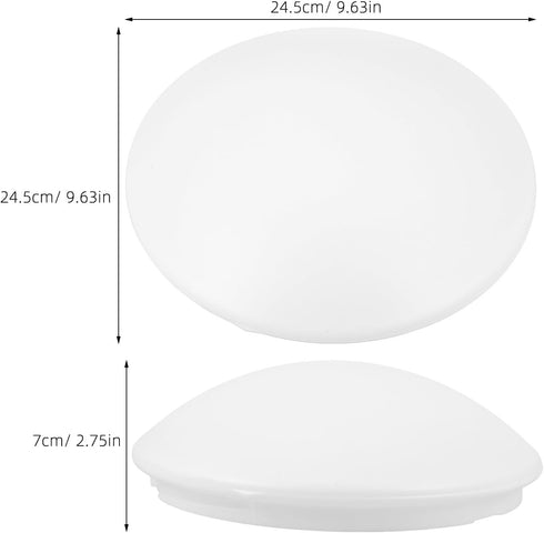 10-Inch 9.5 Inch Veemoon Plastic Ceiling Light Cover - Flush Mount Ceiling Fixture Replacement Shade for Bedroom Dining