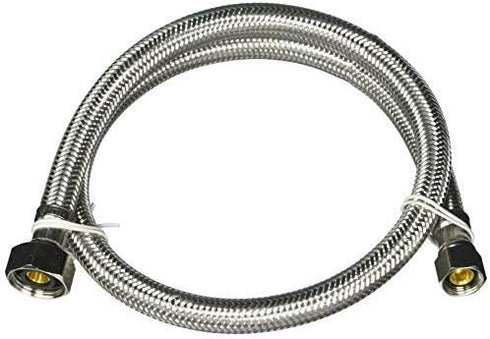 Plumb Pak PP23808 Ez Faucet Supply Tube, 3/8 X 1/2 In, 30 In L, Stainless Steel