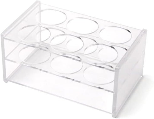 Othmro 2Pcs 40mm Clear Test Tube Racks - 6 Positions for Laboratory and Party Favors