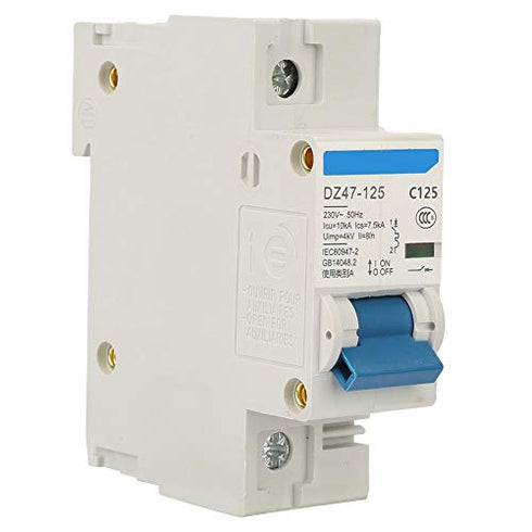 YWBL-WH Circuit Breaker DZ47-125 1P Current 30mA Leakage Air Switch, 0.1S 7.5KA (125A)