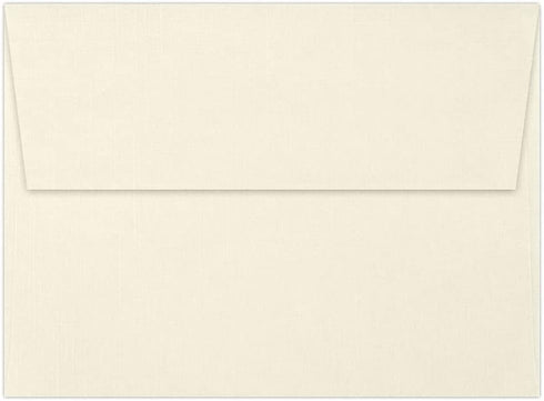 LUXPaper A7 Invitation Envelopes, Peel & Press, 5 1/4" x 7 1/4", Natural Linen, 50 Qty