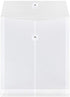 JAM PAPER Plastic Envelopes with Button & String Tie Closure, Letter Open End, Assorted Colors, 6/Pack (9 3/4 x 11 3/4)