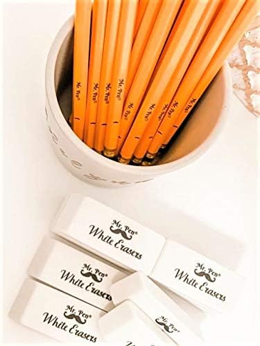 Mr. Pen Erasers - 24 Pack White Pencil Erasers for School, Large Block Erasers