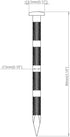 3.1 inch (80 mm) Length Fluted Hardened High Carbon Steel Point Tip Wall Masonry Concrete Black Nails (25 pcs.)