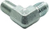 1 Piece 1/4" Male JIC x 1/8" Male NPT Hydraulic Fitting 37° Flare to 90° Elbow