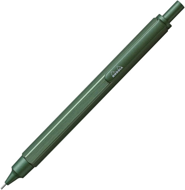 RHODIA SCRIPT cf9397 Mechanical Pencil, 0.5 mm, Sage, Hex Shaft, Aluminum Body, Anodized Finish