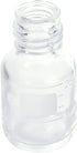 Moonetto 10 Pieces 25ml Graduated Round Glass Bottles, Solvent Jars with GL25 Blue Polypropylene Cap