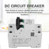 Premium Circuit Breaker, 2P 250V Low Voltage DC Miniature Circuit Breaker for Solar Panels Grid System (40A)