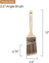 Vermeer Paint Brushes 3-Pack - 2.5" Angle Sash Brushes for All Latex and Oil Paints & Stains