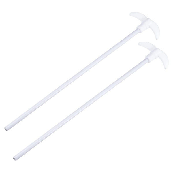 MECCANIXITY PTFE Electric Stirring Rod, 300mm Length Overhead Stirrer Mixer Shaft with Foldable Paddle, 2Pcs