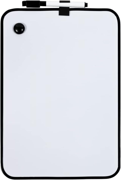 JAM PAPER Magnetic Dry Erase Foam Boards, 8 x 12 with Black Board Marker, Black Border, Sold Individually