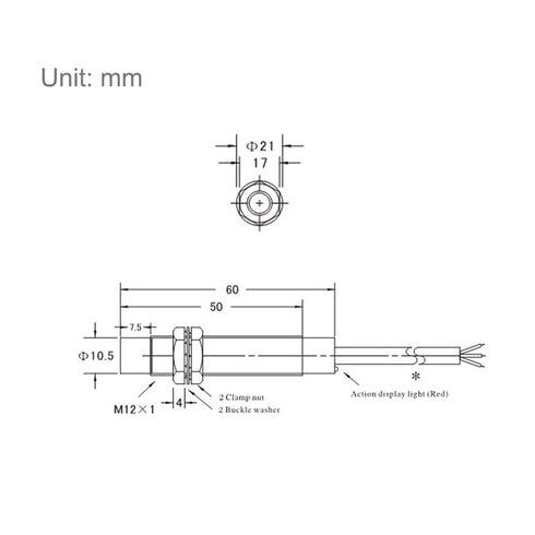 Inductive Proximity Sensor M12 LJ12A3-4-Z/BX Normally Open Detection Switch 4mm NPN NO 3 Wire DC 6V-36V