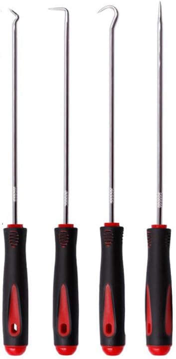 4-Piece Oil Seal Hook Set, Pull Out Hook and Screwdriver for Automotive, Electronics, Home Repair