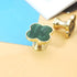 6 Pcs Green Clover Cabinet Knobs, Dresser Pulls, Cupboard Handles, Jewelry Box Drawer Wardrobe Door Handles