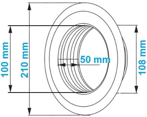 4" Inch Pipe Collar Ducting Finishing Rosette Duct Metal Ceiling Valve/Vent Flange Hose Spigot Tube End (Steel, 4")