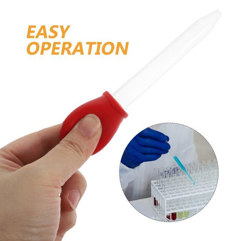 4Pcs Blue 5Ml Small Silicone Reusable Plastic Feeding Medicine Liquid Eye Ear Graduated Pipette Dropper