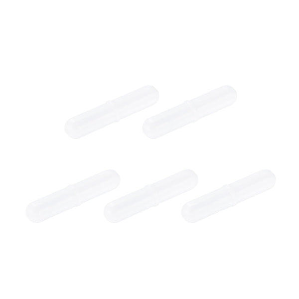MECCANIXITY Magnetic Stirrer Mixer, Stir Bar Rod 45mm(1.77") x9mm with Ring Shape PTFE Coating Magnet, White, 5Pcs