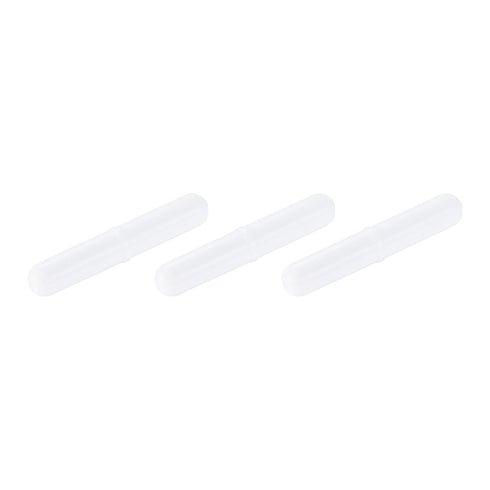 MECCANIXITY 60mm x 10mm Magnetic Stirrer Mixer Stir Bar Rod with Ring Shape PTFE Coating, White - 3Pcs