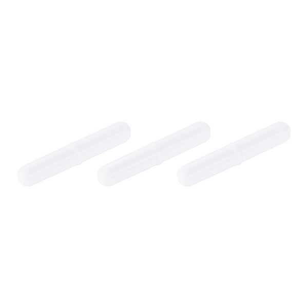 MECCANIXITY 60mm x 10mm Magnetic Stirrer Mixer Stir Bar Rod with Ring Shape PTFE Coating, White - 3Pcs
