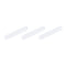 MECCANIXITY 60mm x 10mm Magnetic Stirrer Mixer Stir Bar Rod with Ring Shape PTFE Coating, White - 3Pcs