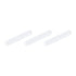 MECCANIXITY 60mm x 10mm Magnetic Stirrer Mixer Stir Bar Rod with Ring Shape PTFE Coating, White - 3Pcs
