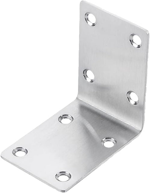 Hyever Stainless Steel L Brackets, 2.7"x2.7"x2" Heavy Duty Corner Braces, 90 Degree Angle