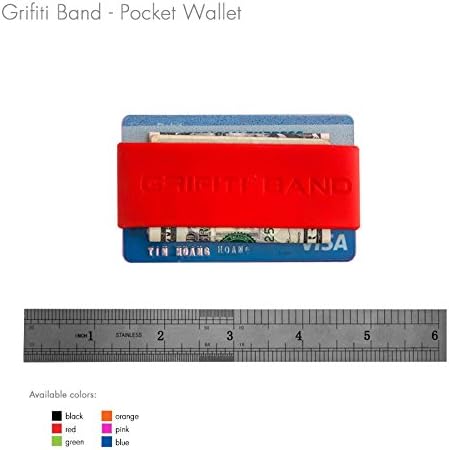 GRIFITI Band Joes Landscape Front Wide Pocket Wallet - Slim Colorful Rubber Silicone Grip Card Holder