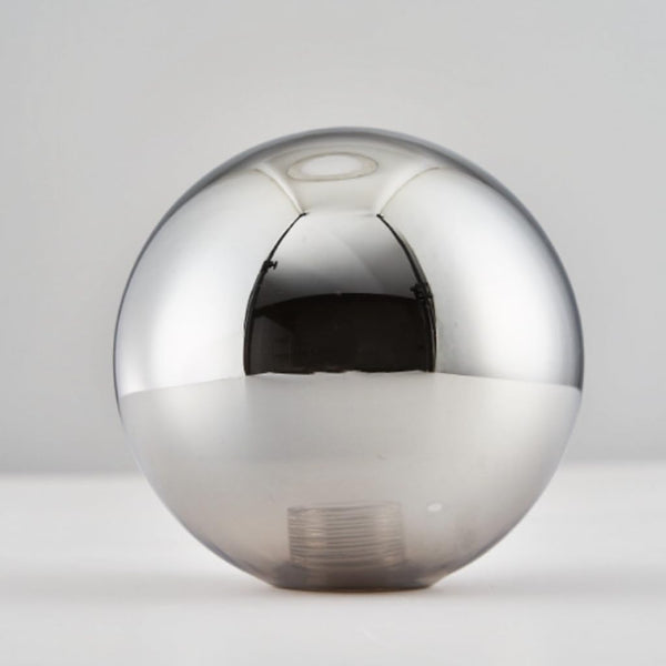 Elegant Smoke Grey Glass Globe Shade, 4.72" Diameter Frosted Bubble Shade for