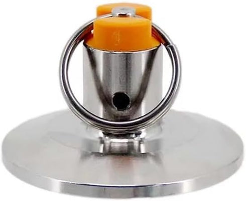 AMHUKIP 1pcs Adjustable 1.5" Tri Clamp Pressure Relief Valve End Cap - 17-100psi