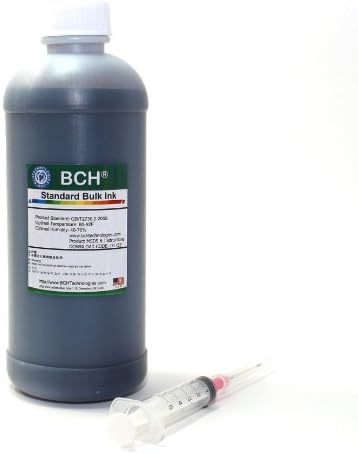 BCH Refill Ink Black for Inkjet Printer Cartridge, 500 ml Bottle (16.9 oz) - H Series