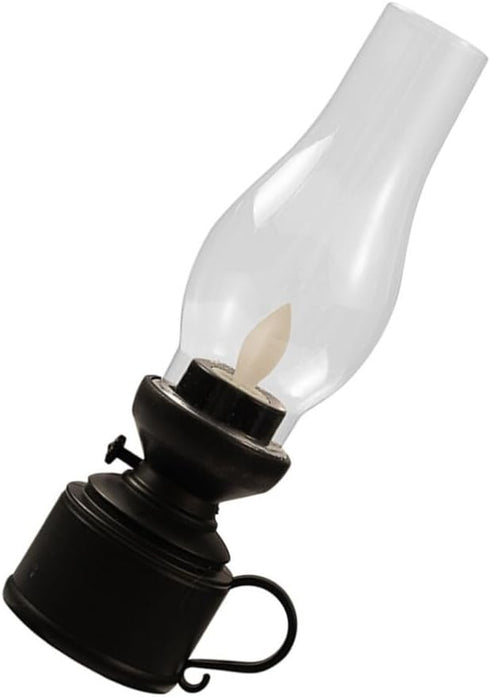 Zerodeko Kerosene Lamp, Vintage Flameless Table Lamp, LED Kerosene Lantern for Bedroom Living Room (Black)