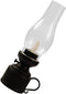 Zerodeko Kerosene Lamp, Vintage Flameless Table Lamp, LED Kerosene Lantern for Bedroom Living Room (Black)