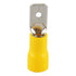 Baomain 1/4" Male Quick Disconnects - Vinyl Insulated Spade Wire Connector Electrical Crimp Terminal 12-10 AWG (Pack of